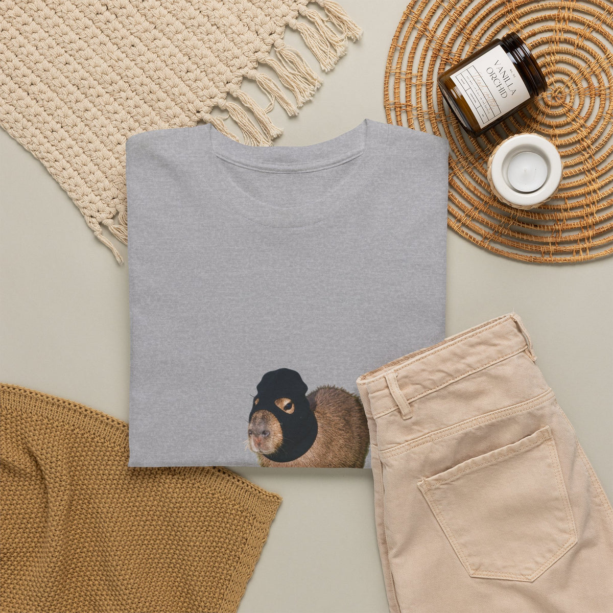 Capybara Robber T-Shirt - Funny Capybara Wearing Balaclava Unisex T-Shirt