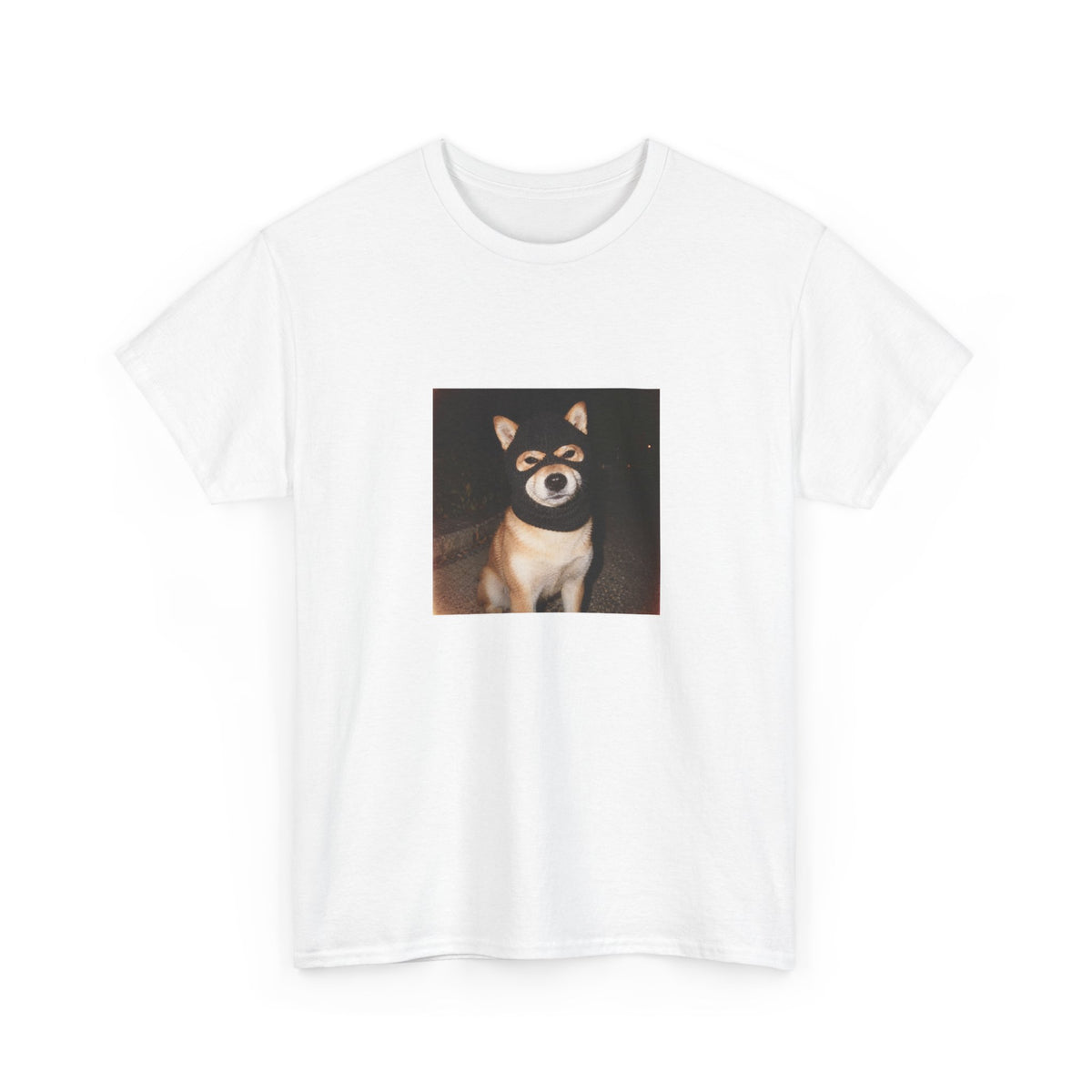 Shiba Inu Portrait T-Shirt — Cute Nighttime Dog Photo Tee