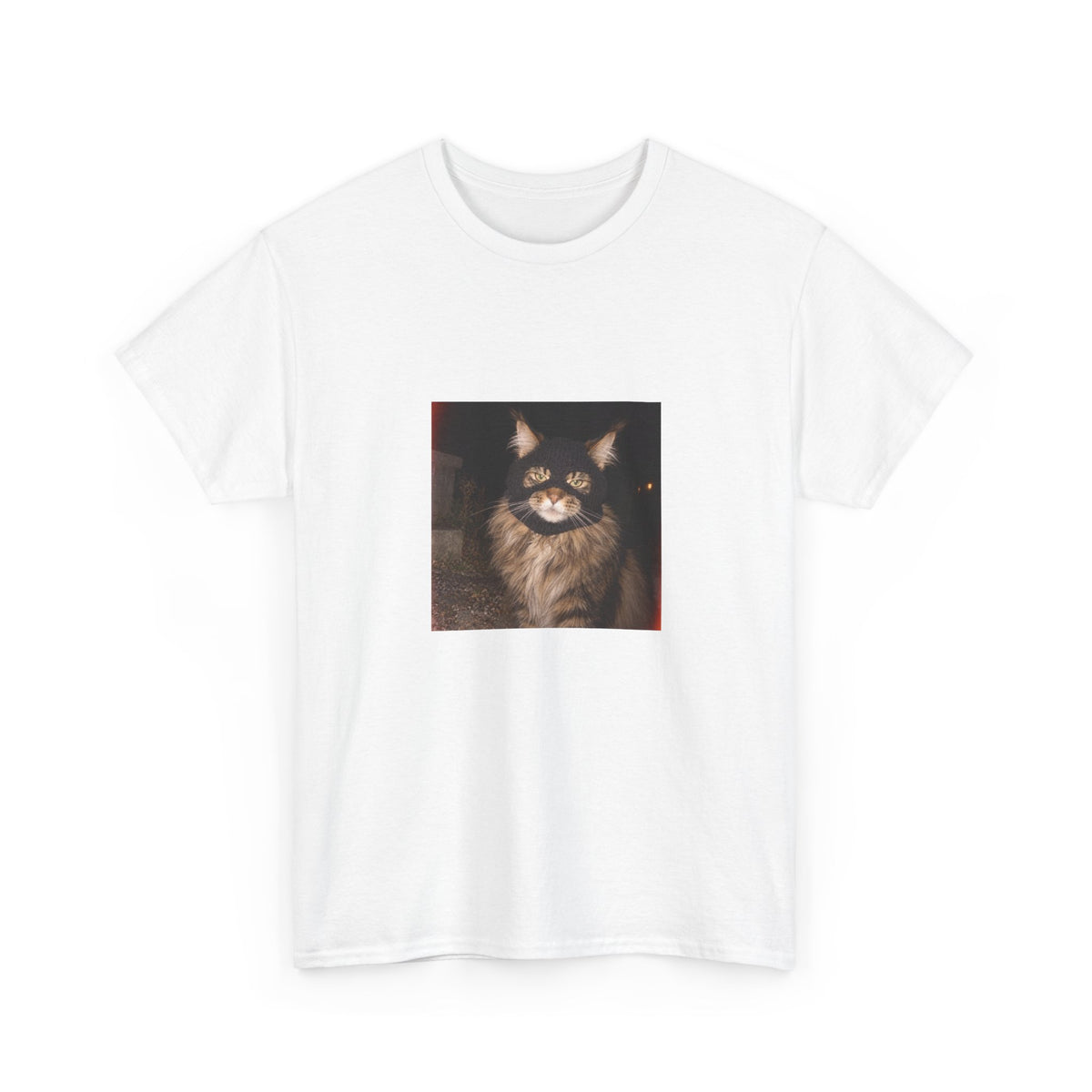 Cat Photo T‑Shirt — Cozy Fluffy Cat Portrait Tee