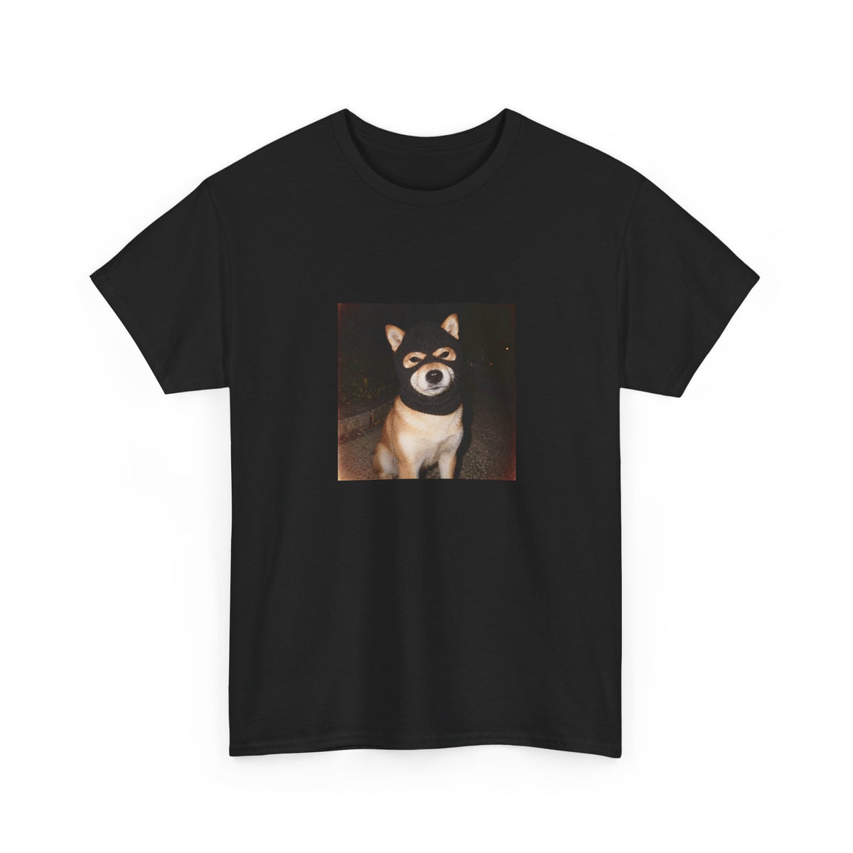 Shiba Inu Portrait T-Shirt — Cute Nighttime Dog Photo Tee