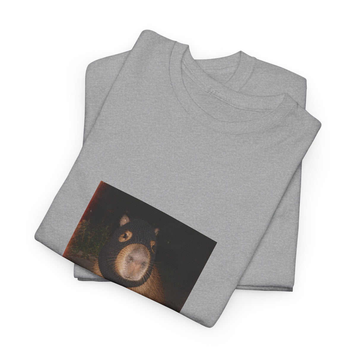 Capybara Balaclava T-Shirt — Vintage Surreal Portrait Graphic Tee