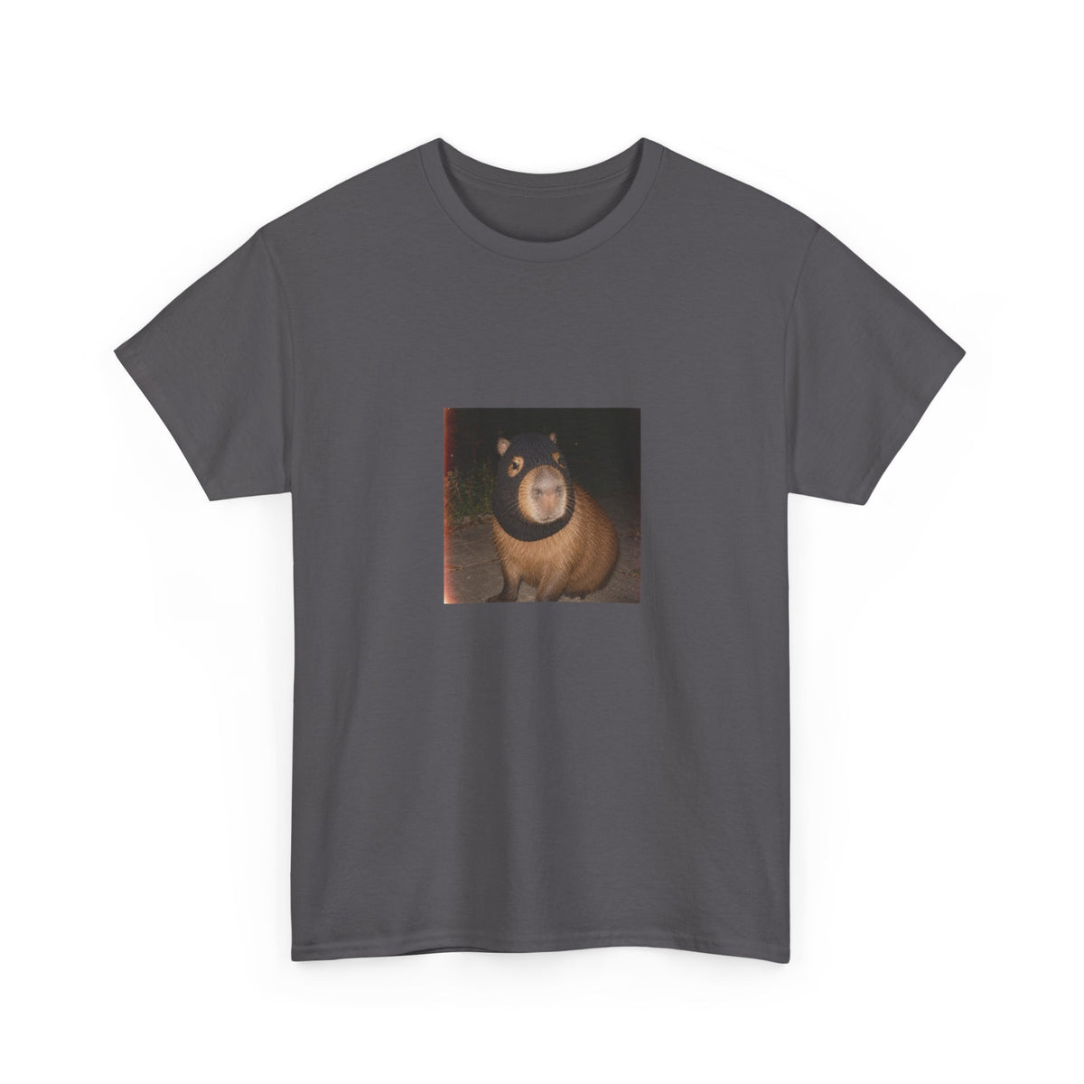 Capybara Balaclava T-Shirt — Vintage Surreal Portrait Graphic Tee