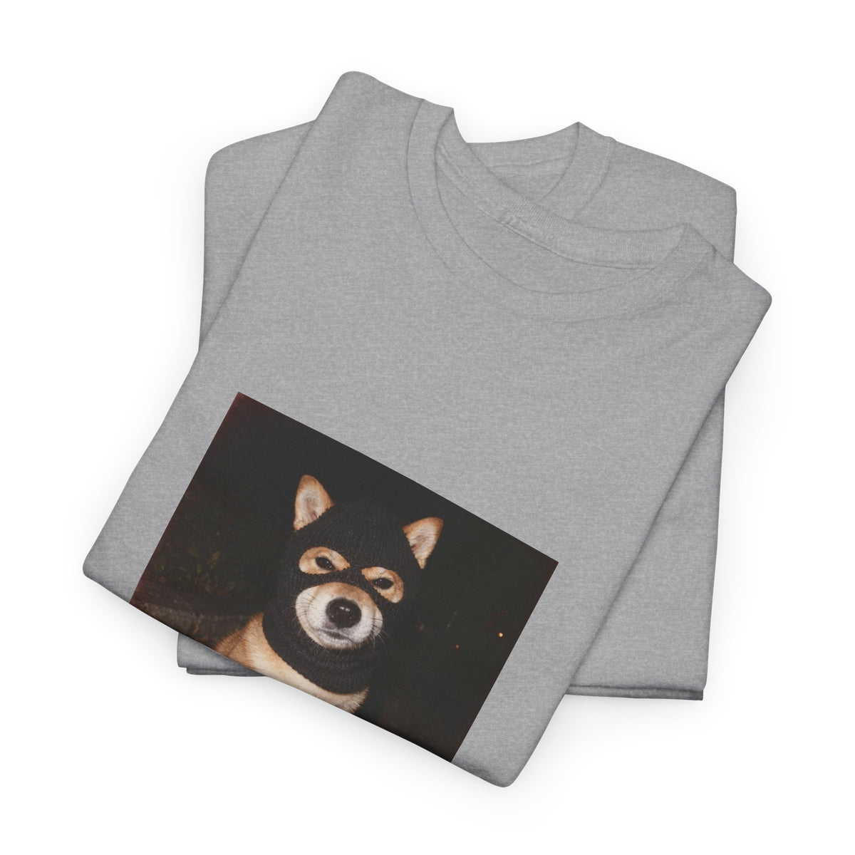 Shiba Inu Portrait T-Shirt — Cute Nighttime Dog Photo Tee
