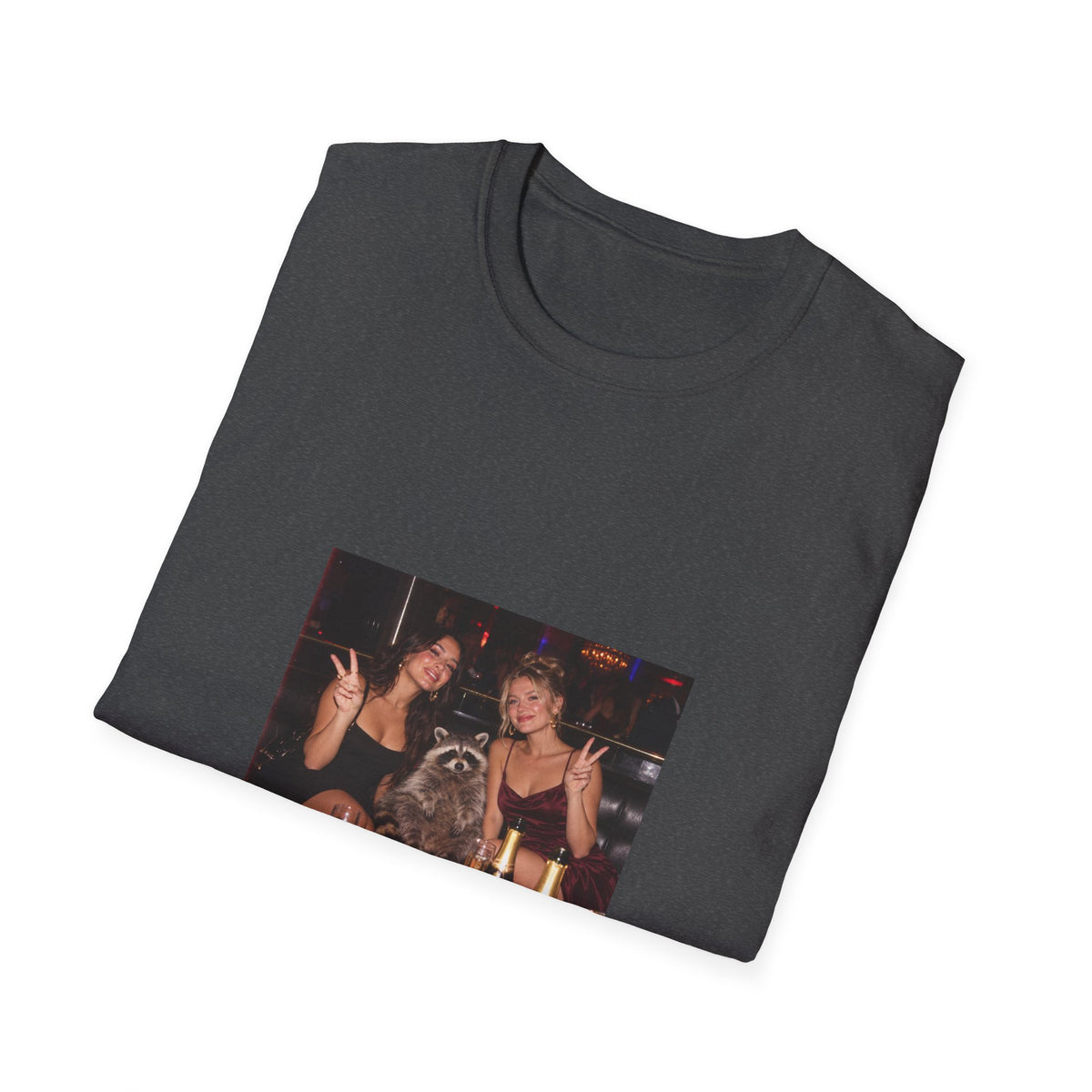 Raccoon At The Club T-Shirt - Funny Raccoon Unisex Shirt