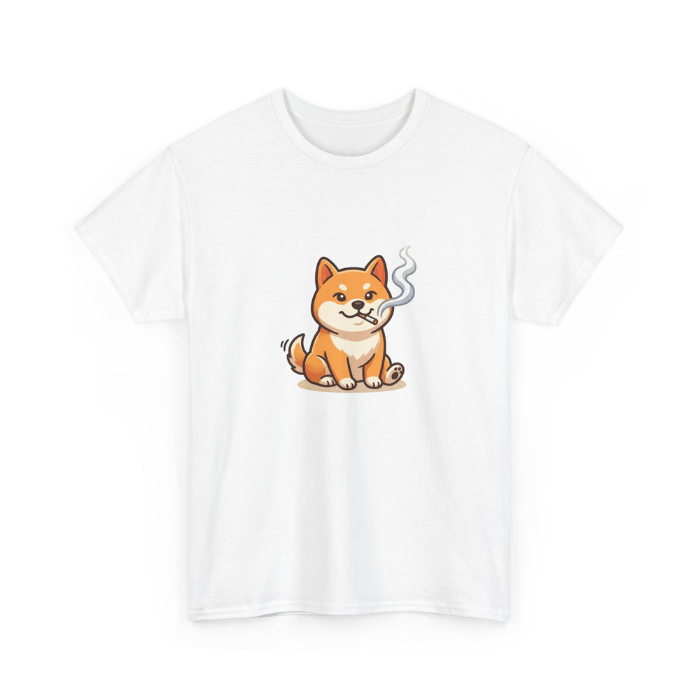 Shiba Inu Cartoon Tee — Cute Smiling Shiba Dog Graphic T-Shirt