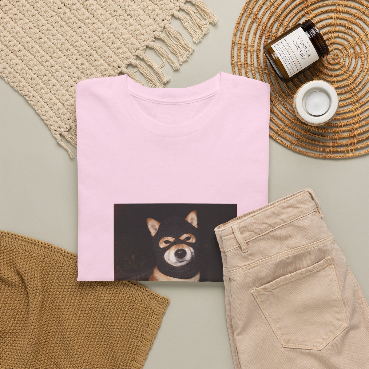Shiba Inu Portrait T-Shirt — Cute Nighttime Dog Photo Tee