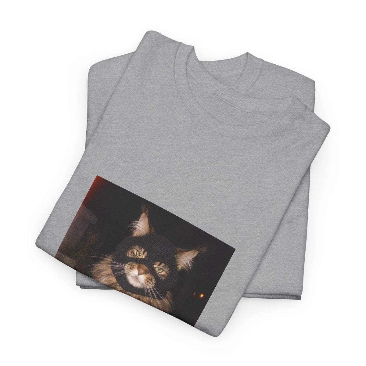 Cat Photo T‑Shirt — Cozy Fluffy Cat Portrait Tee