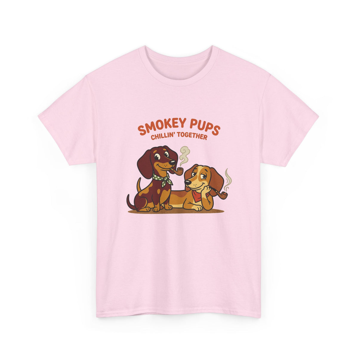 Smokey Pups T‑Shirt — 'Smokey Pups Chillin' Together' Cute Dachshund Tee